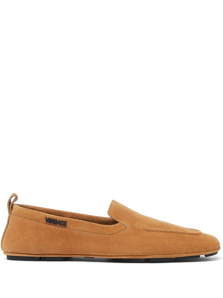  Versace Villa Suede Loafers - Brown 