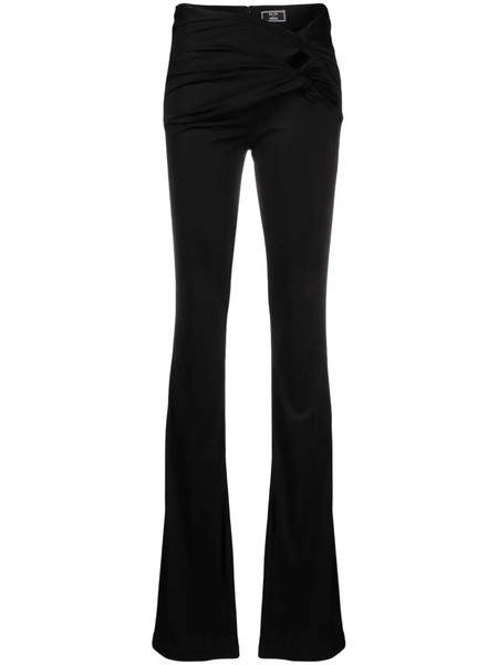  Versace X Dua Lipa Knotted Flared Trousers - Black 