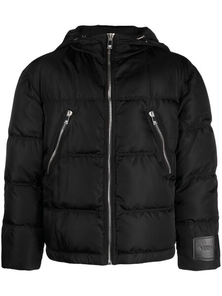  Versace Zip-detail Puffer Jacket - Black 