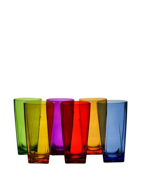  Vesta Tall Glasses (set Of Six) - Yellow 