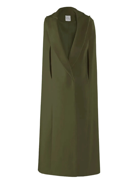  Vestiaire D'un Oiseau Libre Collared Slit Cape - Green 