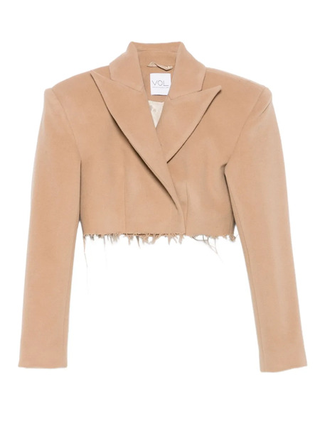  Vestiaire D'un Oiseau Libre Frayed-hem Cropped Blazer - Neutrals 