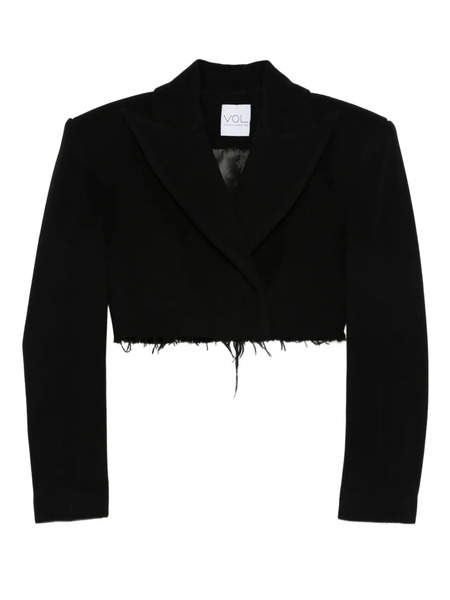  Vestiaire D'un Oiseau Libre Frayed-hem Jacket - Black 