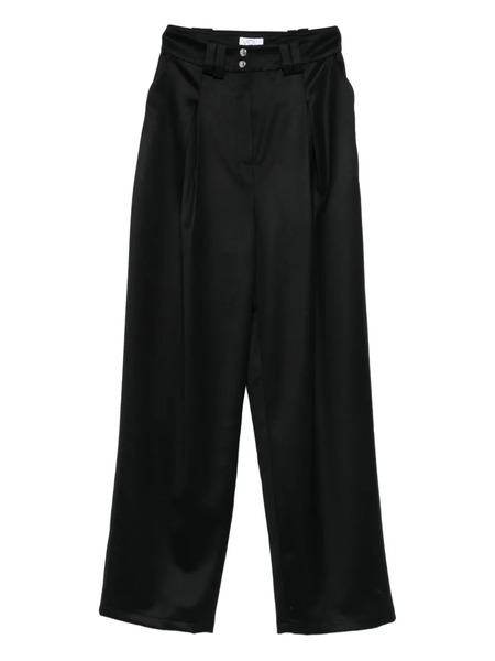  Vestiaire D'un Oiseau Libre Pleated-front Press-stud Trousers - Black 