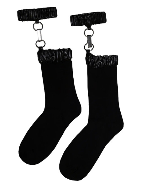  Vestiaire D'un Oiseau Libre Suspender-ring Socks - Black 