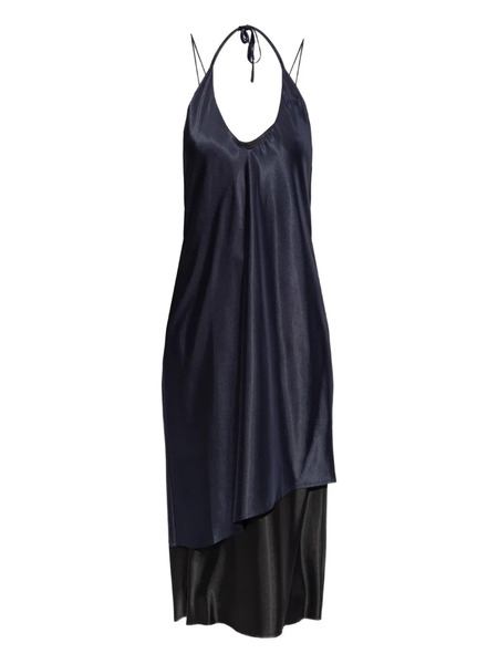  Vetements Asymmetric Halterneck Midi Dress - Blue 