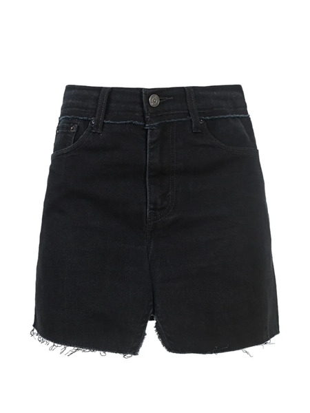  Vetements Asymmetric-hem Denim Mini Skirt - Black 