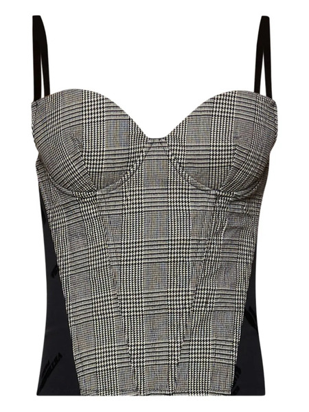  Vetements Checked Corset Top - Grey 