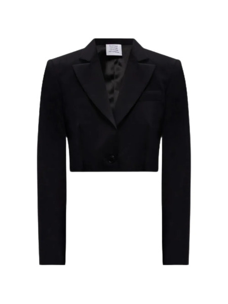  Vetements Cropped Single-breasted Jacket - Black 