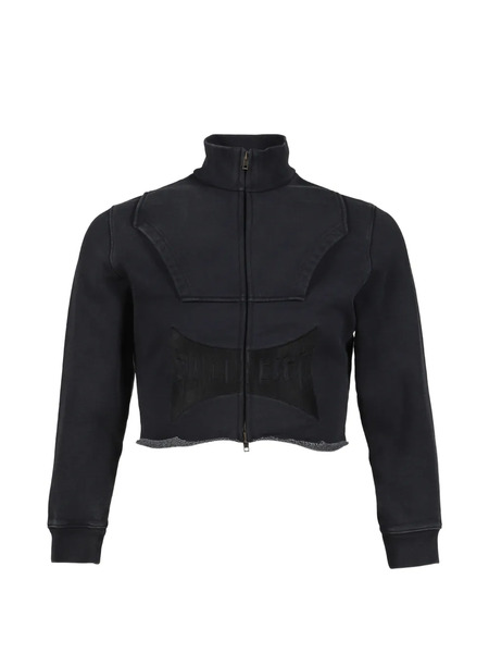  Vetements Cropped Sweatshirt - Black 
