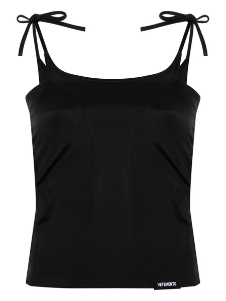  Vetements Cut-out Panelled Tank Top - Black 