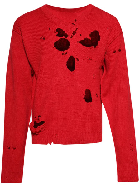  Vetements Destroyed Jumper - Red 