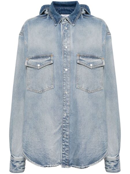  Vetements Front-back Denim Shirt - Blue 