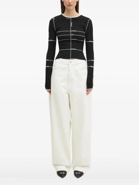  Vetements Intarsia-knit Top - Black 