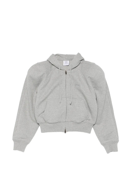  Vetements Jersey Zip Hoodie - Grey 