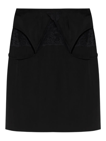  Vetements Lace-insert Slip Mini Dress - Black 