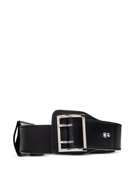  Vetements Leather Studded Belt - Black 
