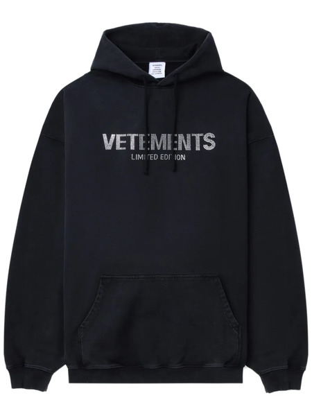  Vetements Logo-embellished Hoodie - Black 