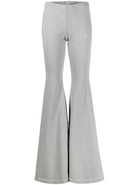  Vetements Logo-print Flared Leggings - Grey 