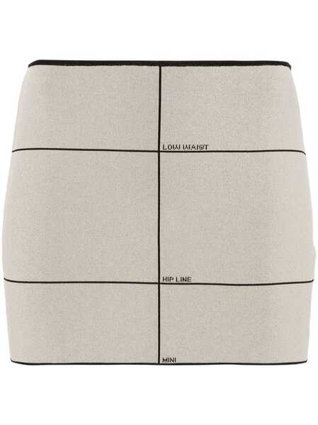  Vetements Motif-print Mini Skirt - Neutrals 
