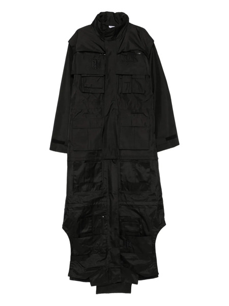  Vetements Multiple-pocket Long Coat - Black 
