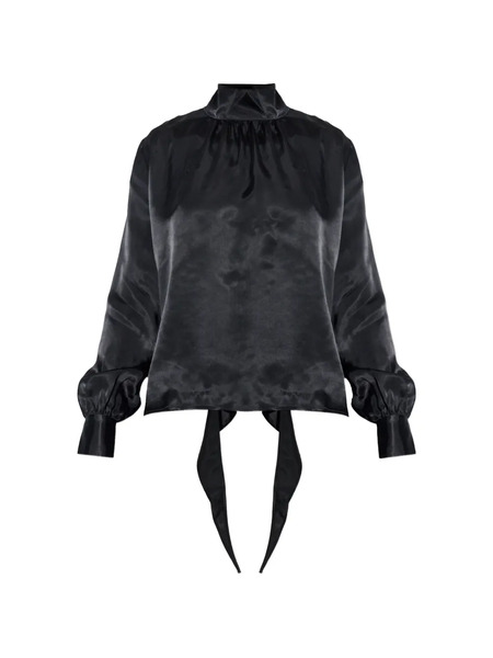  Vetements Open-back Turtleneck Top - Black 