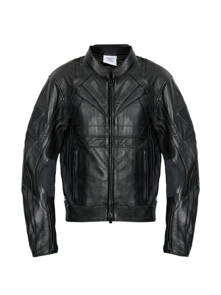  Vetements Patterned Leather Jacket - Black 
