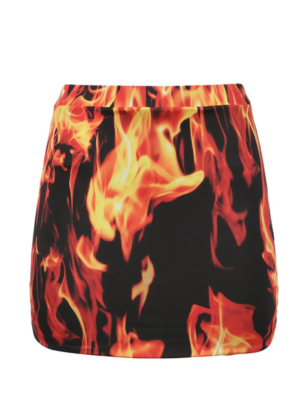  Vetements Printed Mini Skirt - Black 