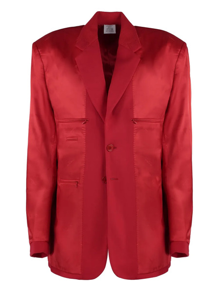  Vetements Satin Blazer - Red 