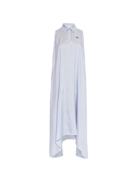  Vetements Silk Maxi Dress - Blue 
