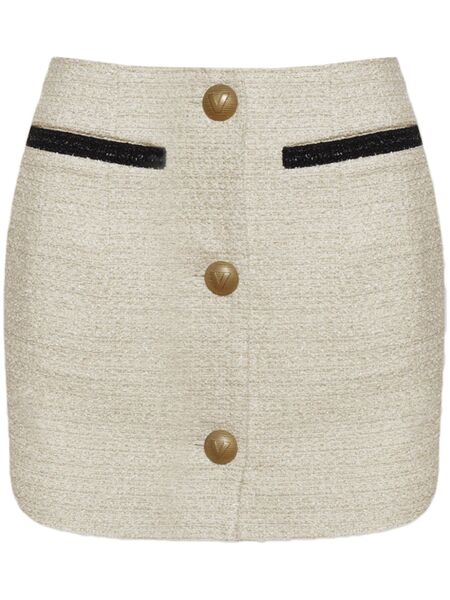  Vetements Tweed Mini Skirt - Neutrals 