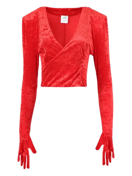  Vetements Velvet Dynasty Top - Red 