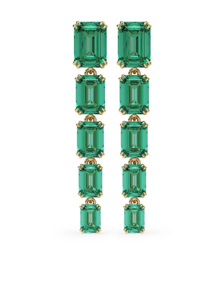  Veynou 14kt Yellow Gold Eden Essence Emerald Earrings 