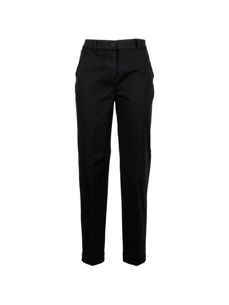  Via Masini 80 Buttoned Trousers - Black 