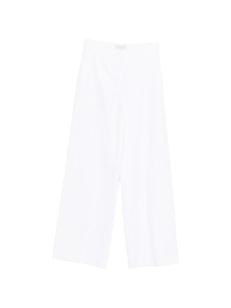  Via Masini 80 Pressed Crease Palazzo Pants - White 