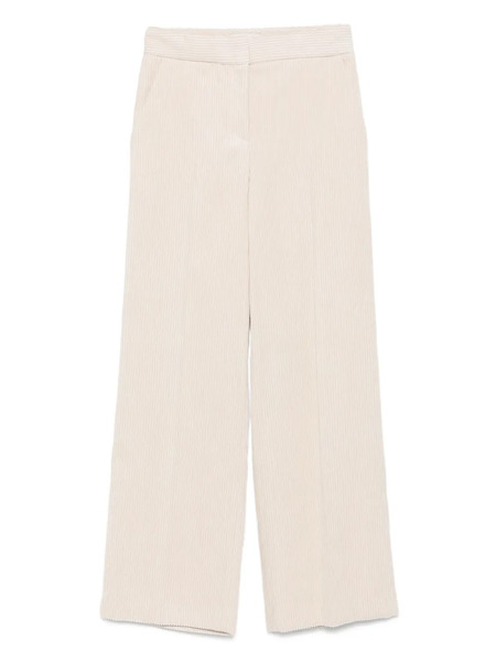  Via Masini 80 Side-pockets Ribbed Trousers - Neutrals 