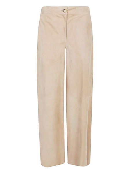  Via Masini 80 Suede Trousers - Neutrals 
