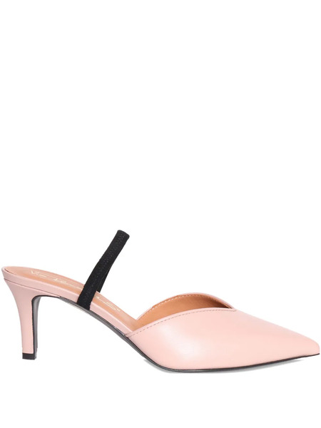  Via Roma 15 Contrast-strap Leather Mules - Pink 