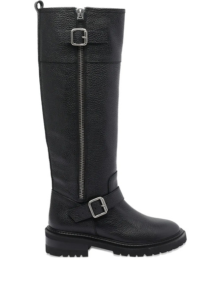  Via Roma 15 Leather Knee-high Boots - Black 