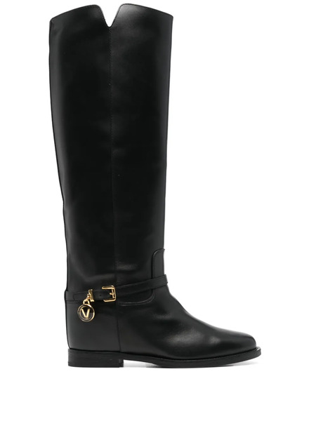  Via Roma 15 Logo-charm Boots - Black 