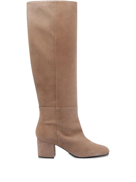  Via Roma 15 60mm Suede Leather Block-heel Boots - Neutrals 