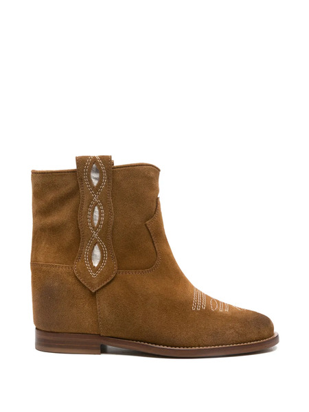  Via Roma 15 Round-toe Stitched Boots - Brown 
