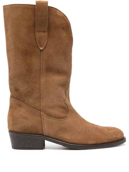  Via Roma 15 Suede Cowboy Boots - Brown 