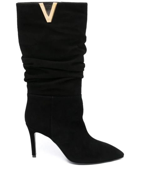  Via Roma 15 V-plaque Mid-calf Boots - Black 
