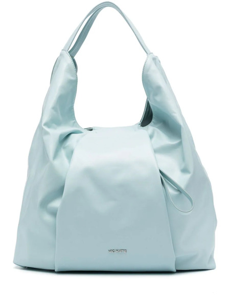  Vic Matie Logo-plaque Leather Tote Bag - Blue 