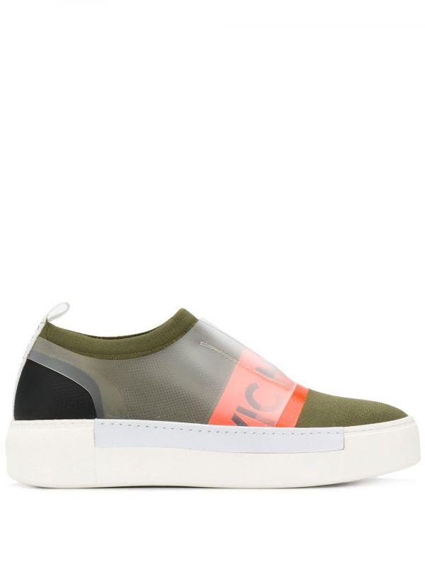  Vic Matie Logo Strap Sock Sneakers - Green 