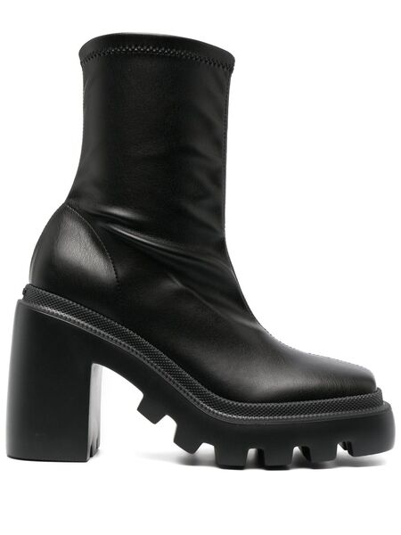 Vic Matie 110mm Chunky Leather Boots - Black 