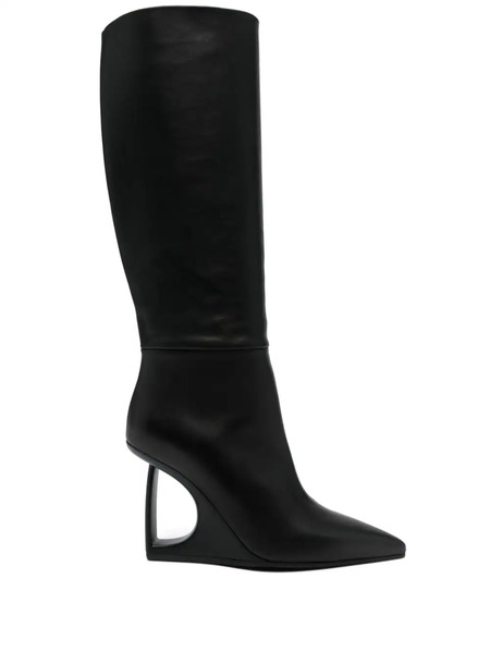  Vic Matie 100mm Leather Boots - Black 