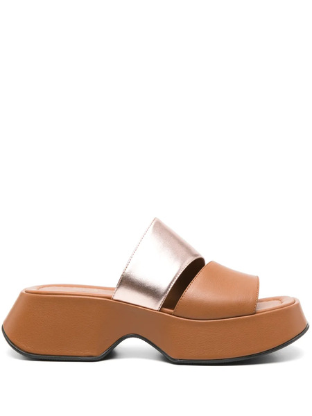  Vic Matie 55mm Leather Sandals - Brown 