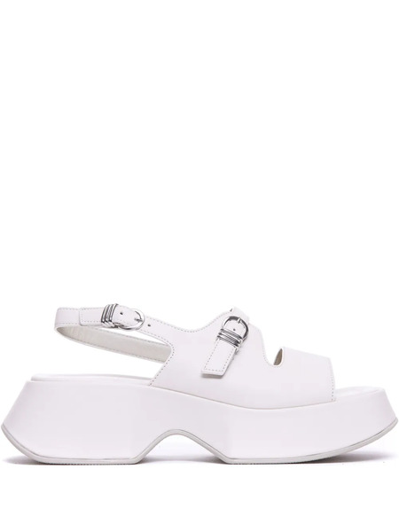  Vic Matie 60mm Leather Sandals - White 